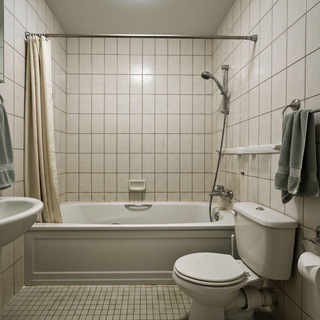 욕실 청소 - 청소 전